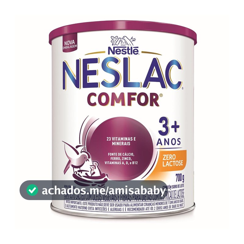 Composto Lácteo Infantil Neslac Comfor, Fórmula em Pó, De 3 a 5 Anos