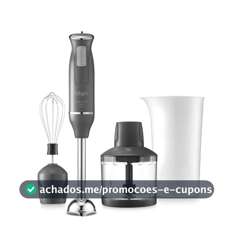 Mixer Power Inox 3 em 1 600W Elgin Lunar 110V - Mixer, triturador e batedor