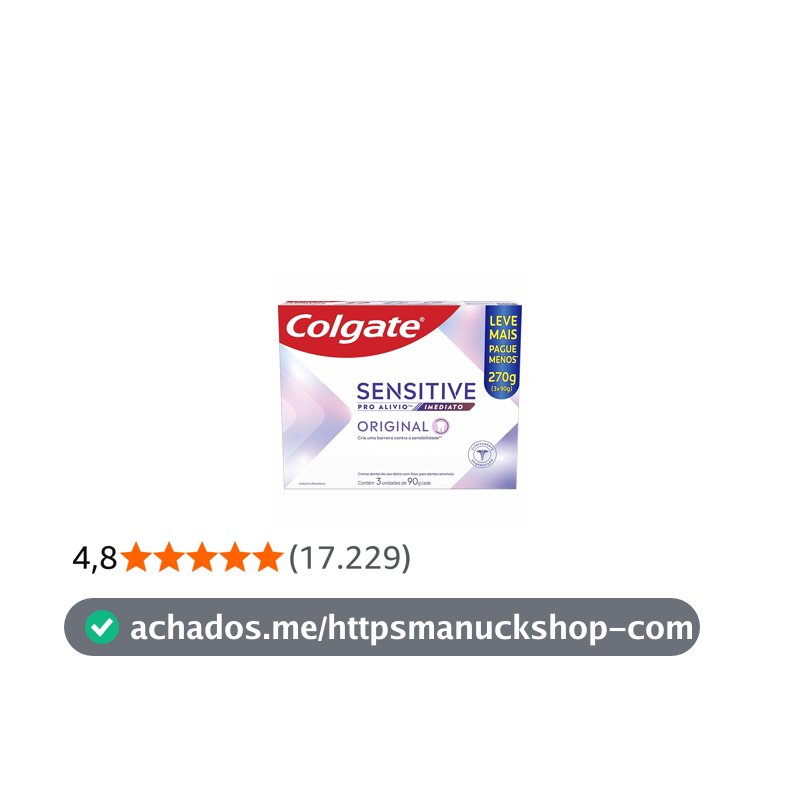 Colgate Sensitive Pro Alívio Imediato Creme Dental, 3x90g