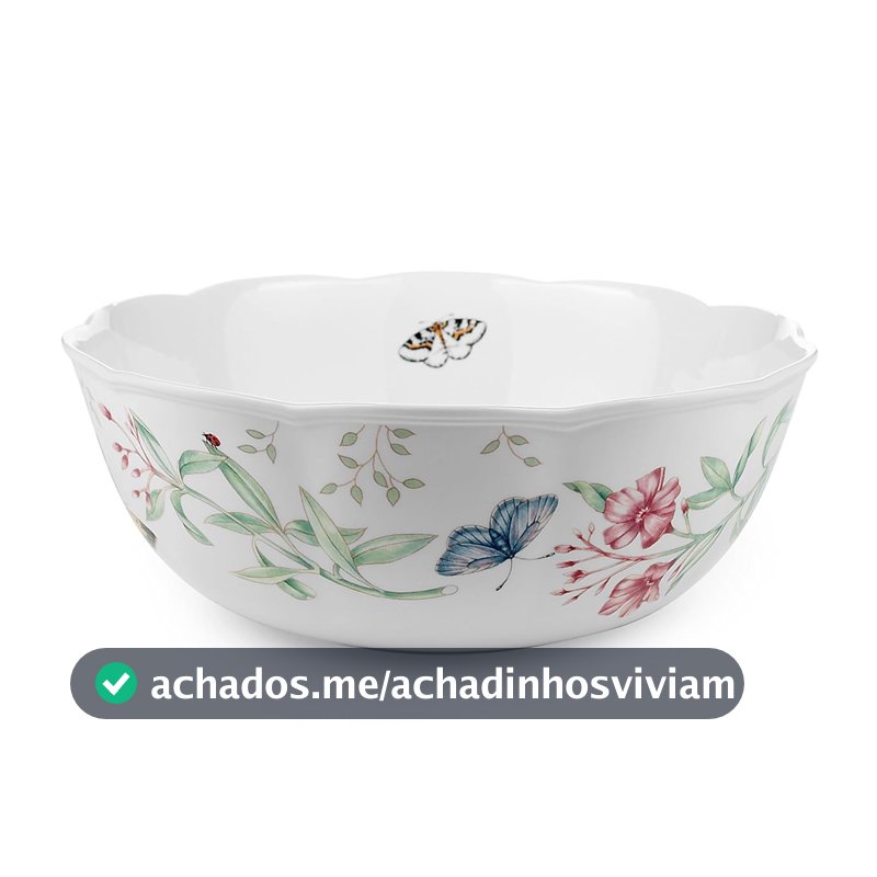Lenox Tigela de servir Butterfly Meadow, corpo branco -