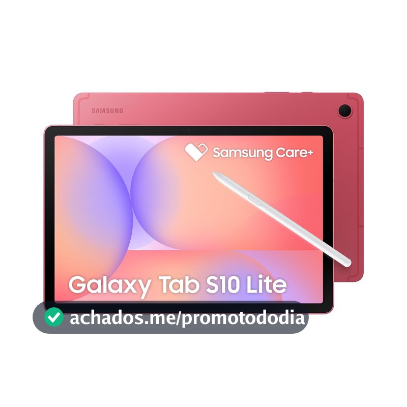 Galaxy Tab S10 Lite, 128GB, Tela 10.9", WIFI, Vermelho