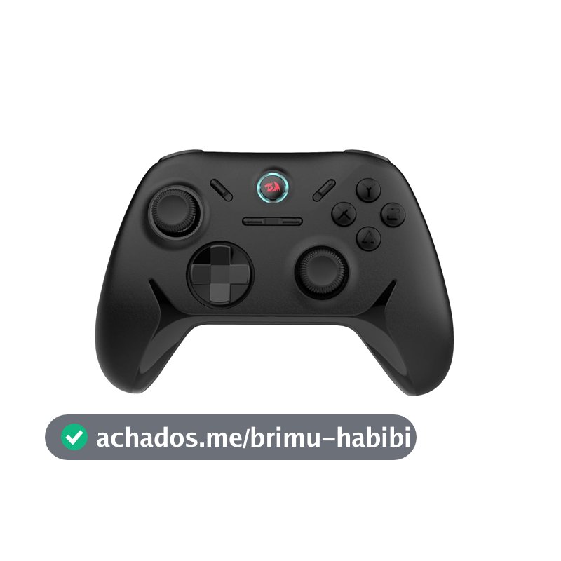 Redragon Controle Gamer Tophis G821 Gamepad Sem Fio 2.4GHz USB-C Analógicos e Gatilhos Hall Effect Compatível c/ PC e Xbox Preto