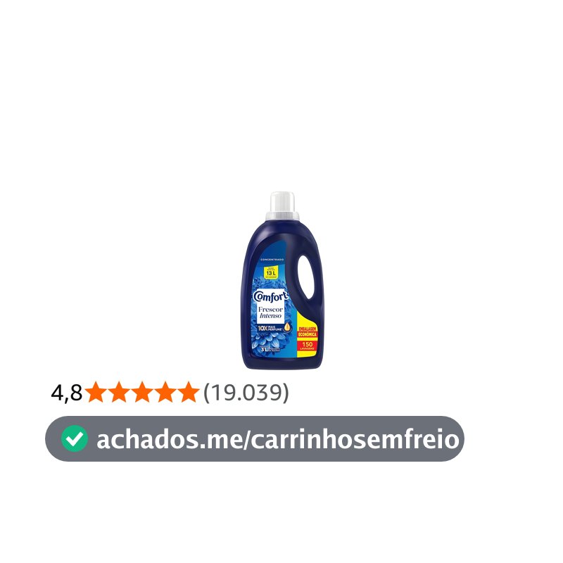 Comfort Amaciante Concentrado Frescor Intenso 3L