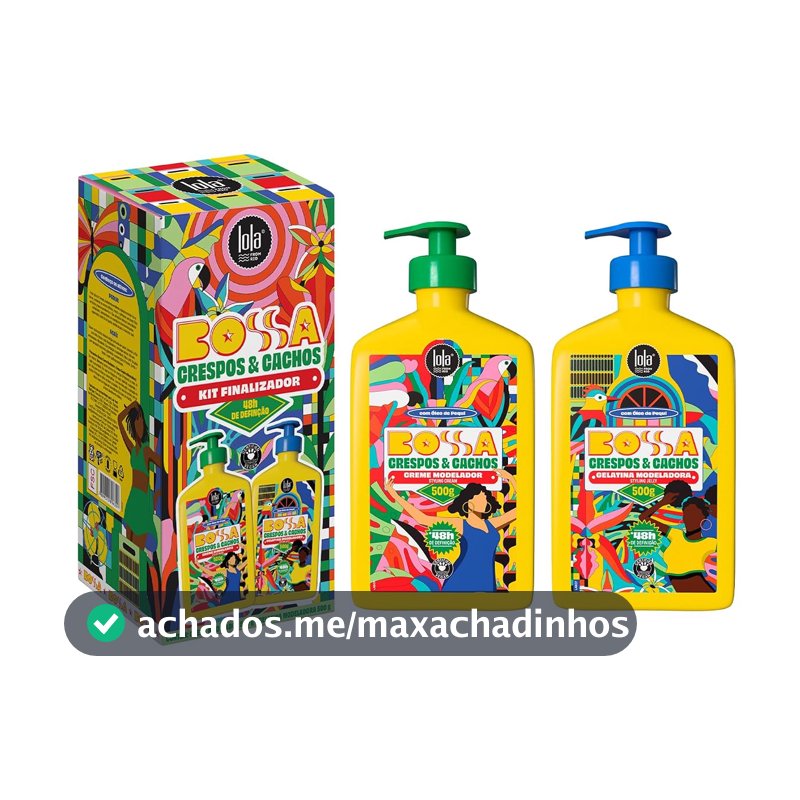 Kit Bossa Cabelos Crespos e Cacheados (Modelador Creme + Gelatina Modeladora) - Lola From Rio