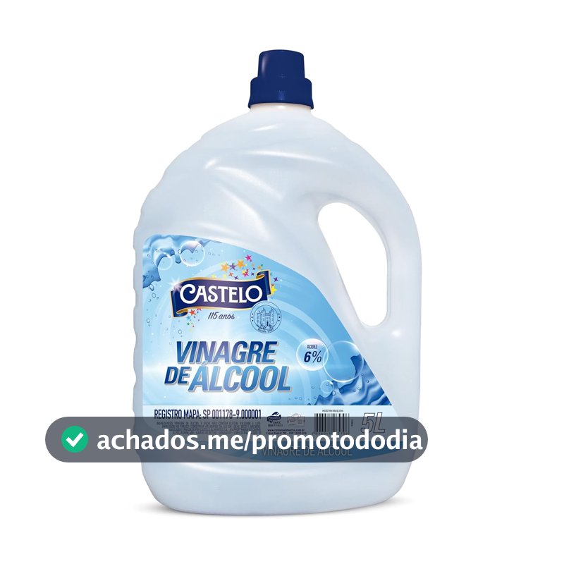 Vinagre de Álcool Concentrado 6% Castelo 5l