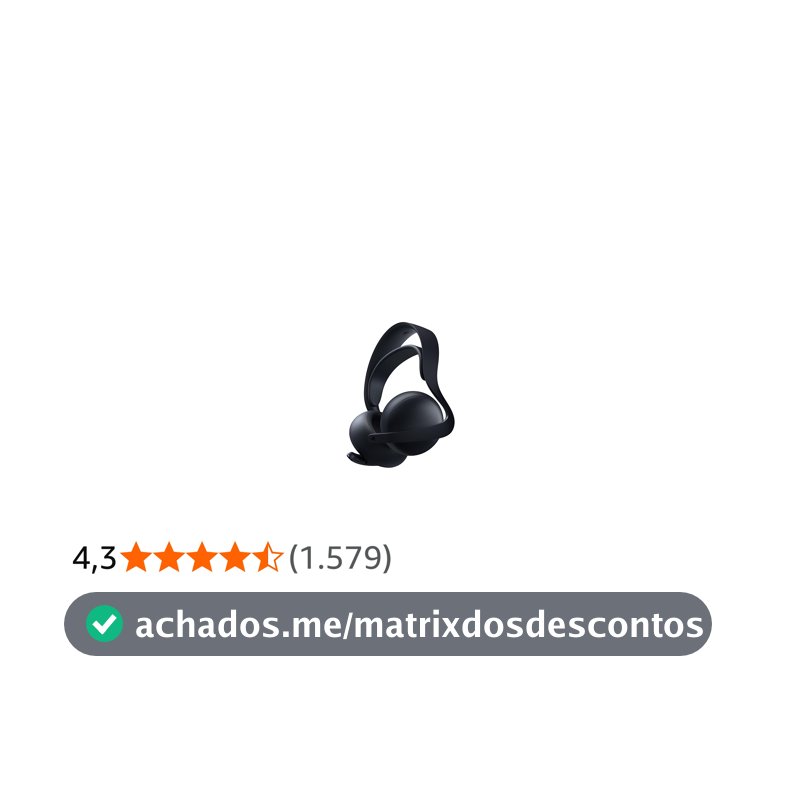 Headset sem fio PlayStation PULSE Elite™ – Midnight Black