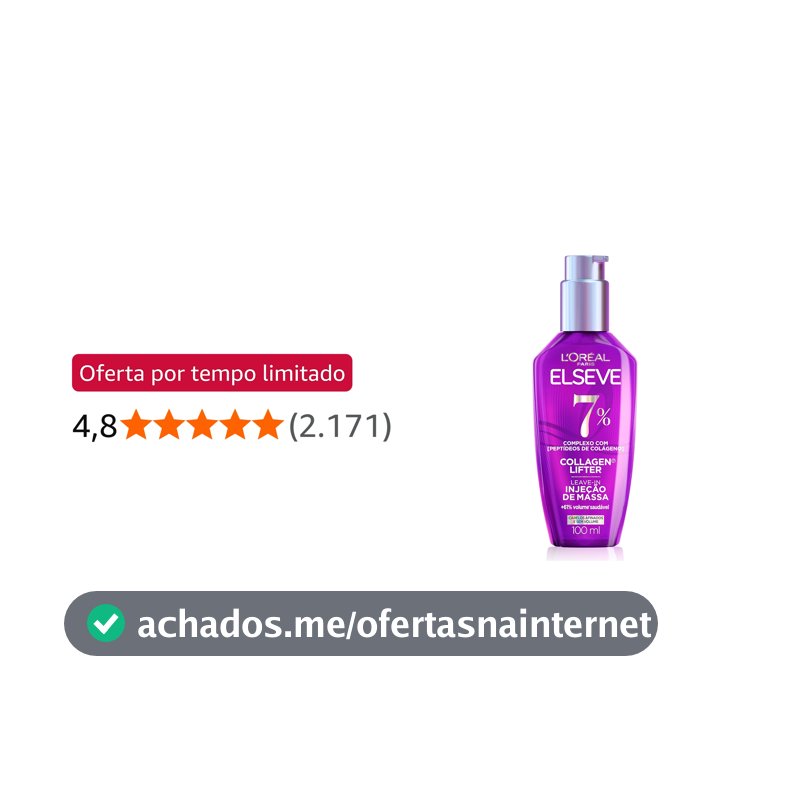 Sérum Leave-in Cabelos Finos Elseve L'Oréal Paris Colágeno Encorpador 100ml