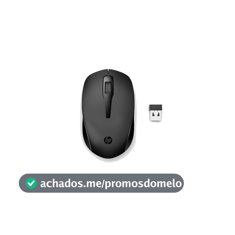 Mouse Sem Fio HP 150 - Sensor óptico de 1600 DPI, Conexão 2,4 GHz com Receptor USB, Design Ambidestro Ergonômico e Rolagem com Função Dupla (2S9L1AA)