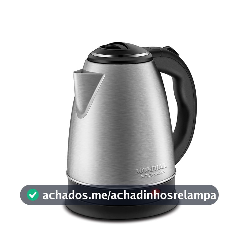 MONDIAL Chaleira Elétrica Pratic, Preto/Inox, 1200W, 220V - CE-06