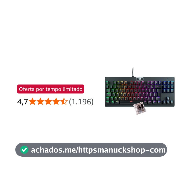 Teclado Mecânico Gamer Redragon Dark Avenger K568-2 Rgb Switch Brown Com Fio