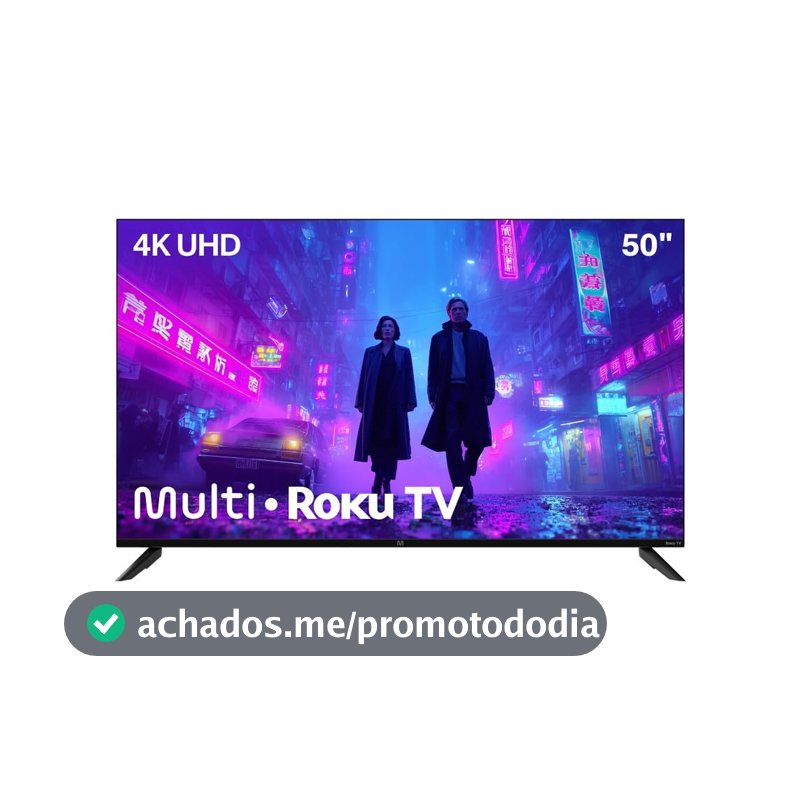 Smart TV 50" Roku Multi 4K Compatível com Alexa e Google Home