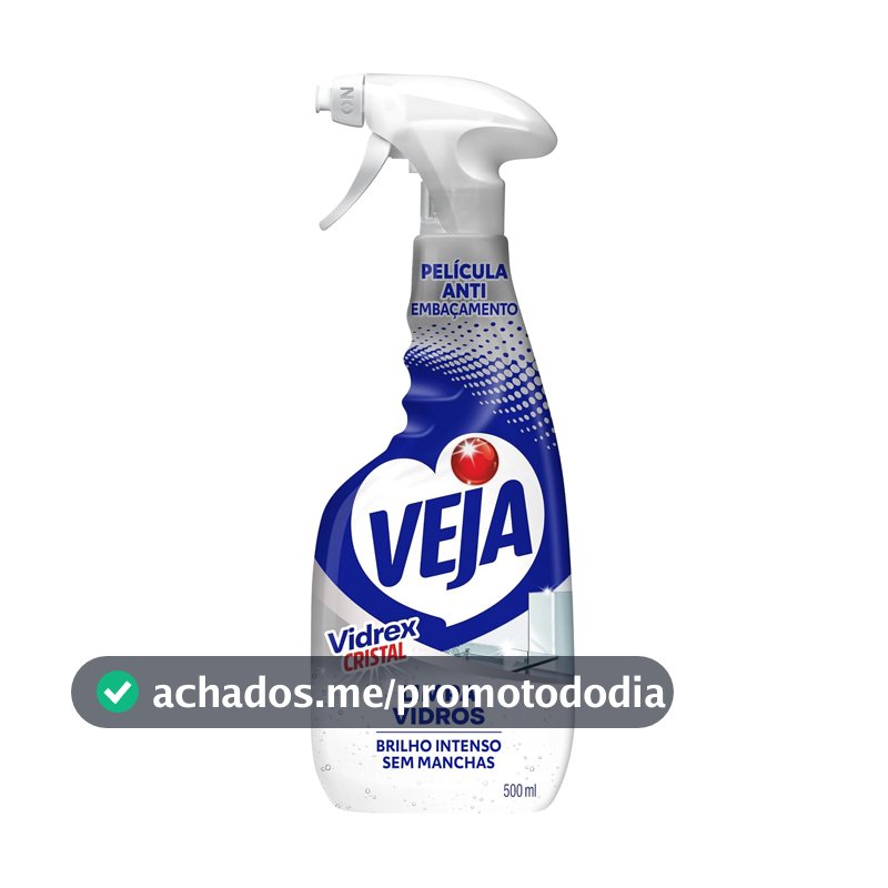 Limpa Vidros Spray Veja Vidrex Cristal 500ml