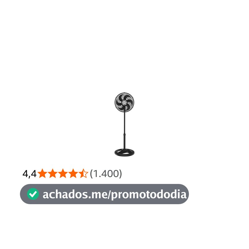 Ventilador de Coluna Preto 30cm Turbo 6 Pás Oscilante 220V Ventisol