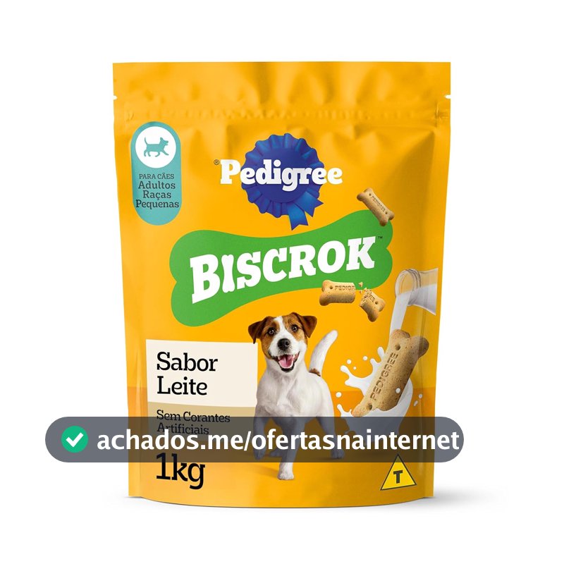 Biscoito Pedigree Biscrok Para Cães Adultos Raças Pequenas, 1 kg