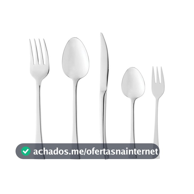 WOLFF Faqueiro de Aço Inox Berna 30 Peças - Mesa Posta - Itens Para Casa - Utensílios de Cozinha - Enxoval - Casamento - Decoração