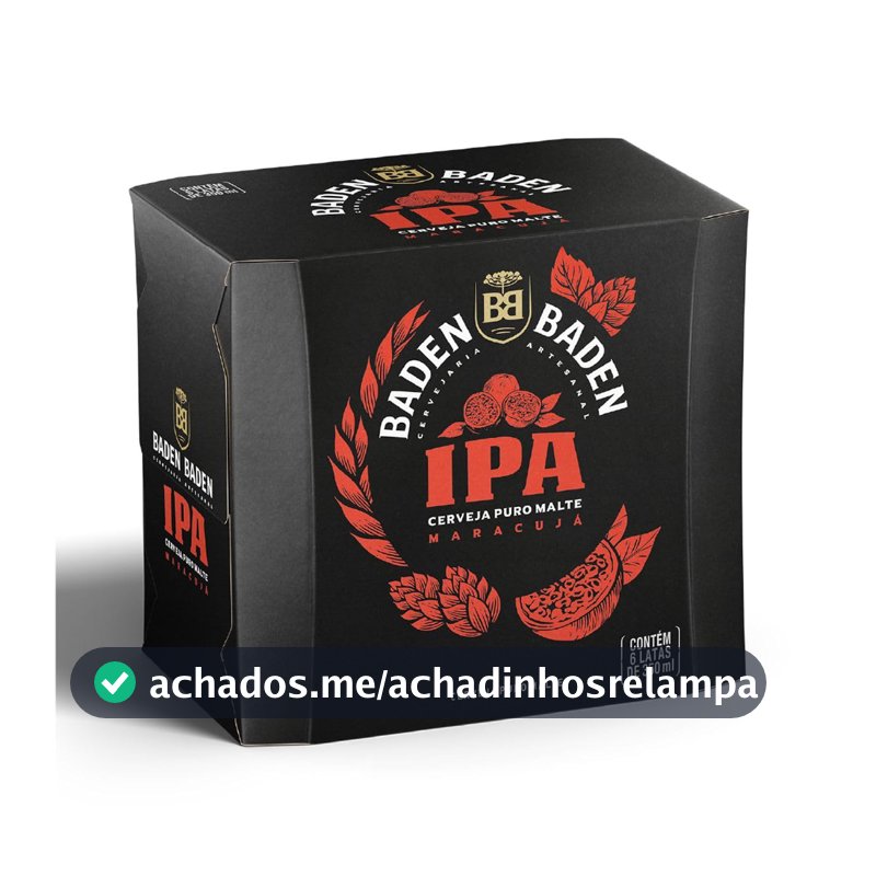 Cerveja Baden Baden IPA, Lata 350ml, Pack com 6 unidades