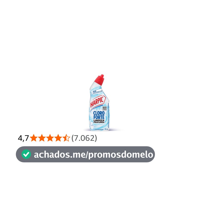 Harpic Cloro Forte, Desinfetante e Desodorizador Sanitário, 200ml