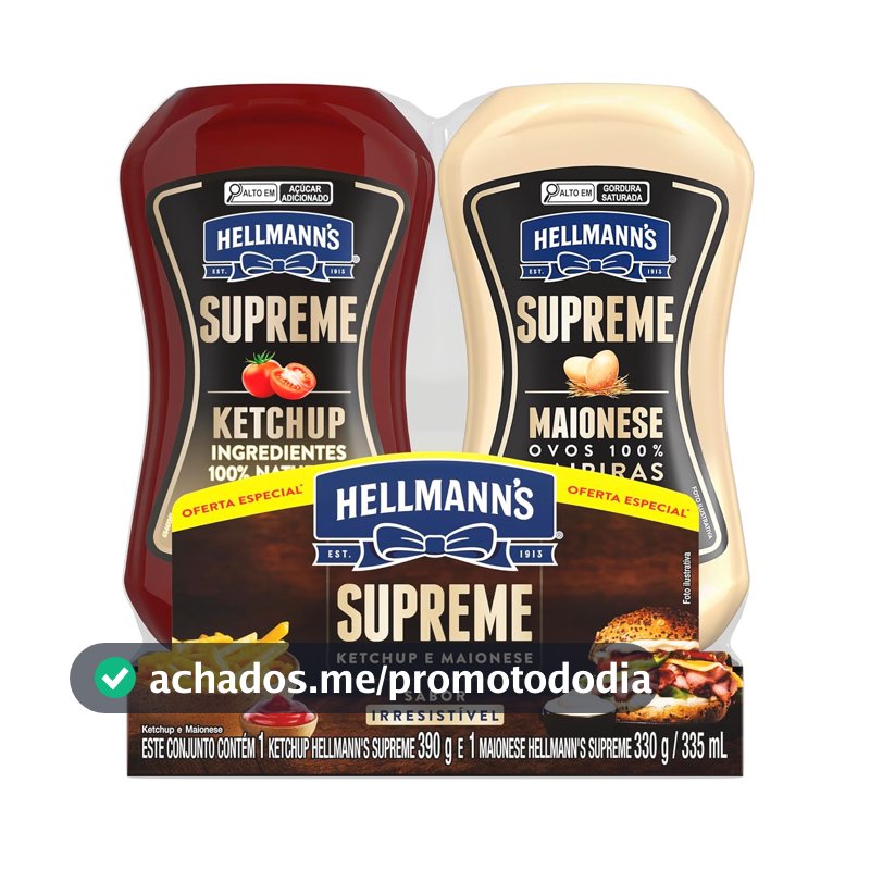 Hellmann's Supreme Kit Ketchup 390g + Maionese 330g