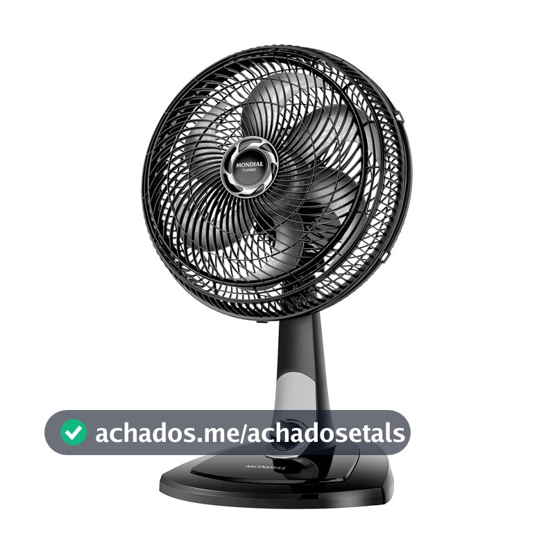 MONDIAL Ventilador de Mesa 30cm Turbo, Preto/Prata, 60W, 110V - VT-30-NB