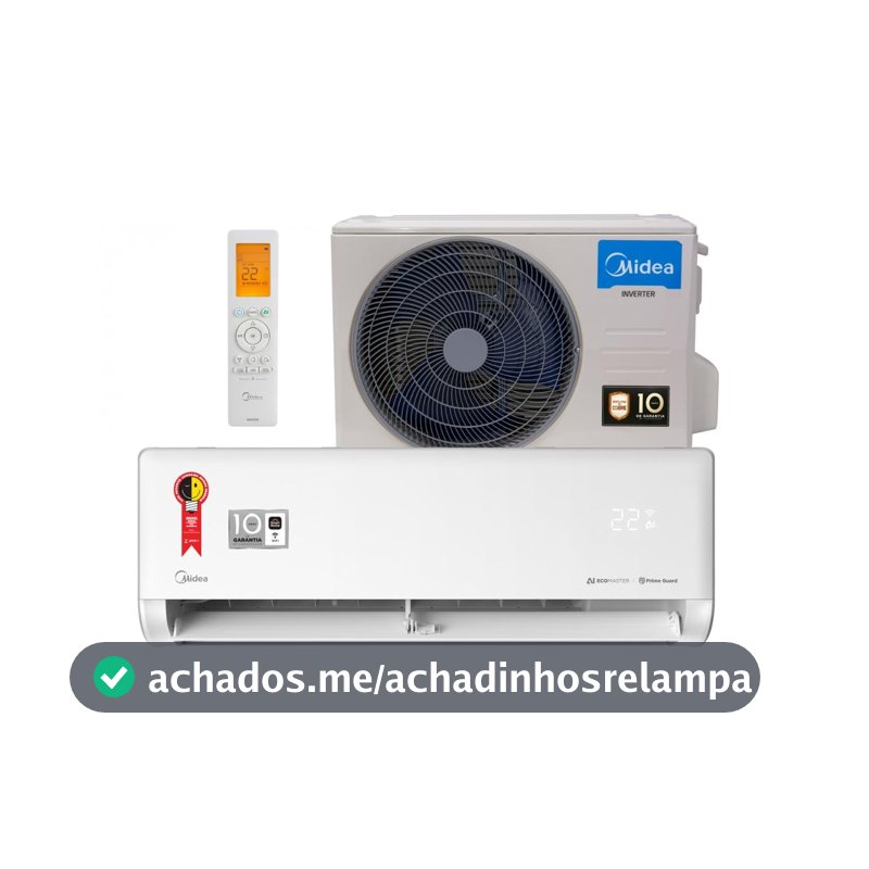 Ar Condicionado 12000 Btus Split Hi Wall Inverter Midea Frio Ai Ecomaster 220v