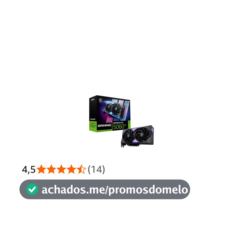 MSI Placa gráfica GeForce RTX 5060 Ti 8G Gaming OC VD9178