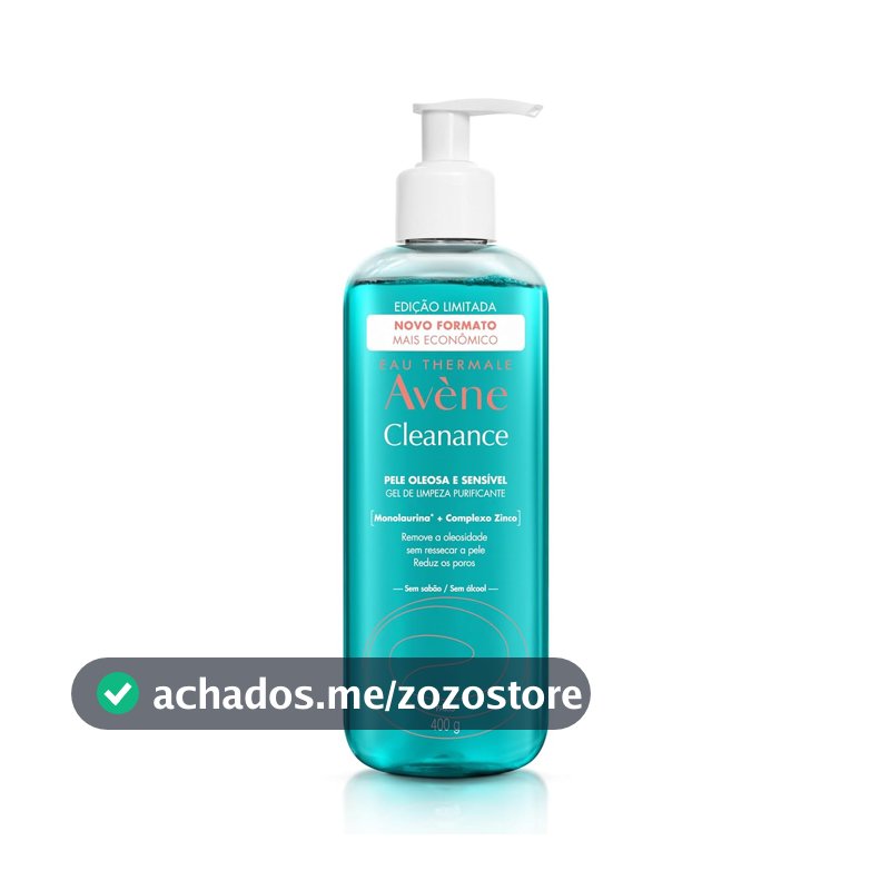 Gel de Limpeza Facial Avène Cleanance, Controle de Oleosidade e Desobstrução de Poros, 400g