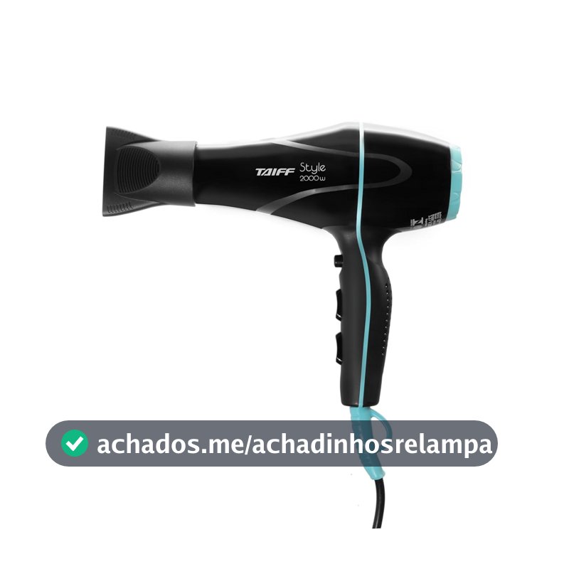 Secador Taiff Stylle 2000w 220v, Taiff, STYLE 334, PRETO, Pequeno