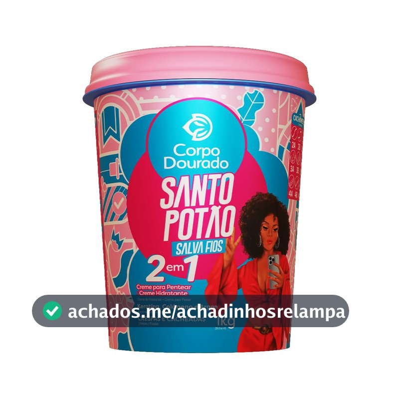 Corpo Dourado – Creme para Pentear e Hidratante Santo Potão Salva Fios 1kg