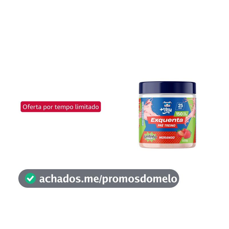 Pré treino +Mu Exquenta Sabor Morango Azedinha - 500g