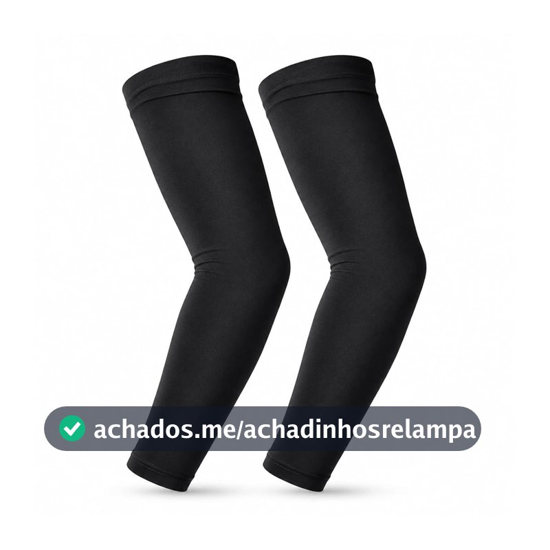 Kit 2 Pares Manguito Esportivo Proteção UV50+ Unissex para Ciclismo Corrida Academia Moto e Direção – Manga Compressão Respirável Secagem Rápida
