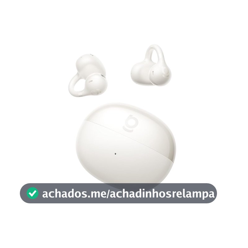 Baseus Bass BC1 Fones de Ouvido True Wireless de Orelha Aberta (Tipo Presilha), Branco