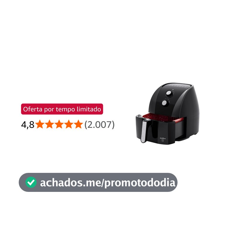 Fritadeira Air Fryer Britânia 5,5L 1500W BFR50 Redstone 220V