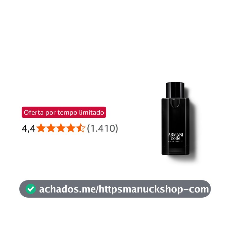 Armani Beauty, Armani Code Eau de Toilette, Giorgio Armani, Perfume Masculino Refilável, Fragrância Oriental Amadeirada com Notas de Tangerina Verde, Lavanda, Fava Tonka e Cedro