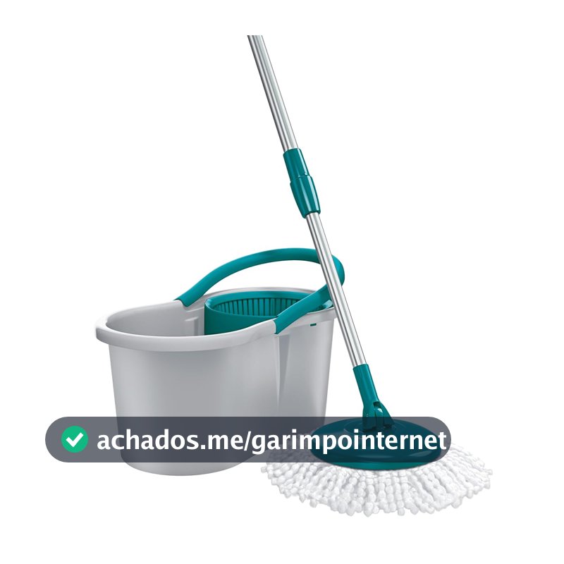 Flash Limp - Mop Giratório Fit, Balde 8 litros - MOP5010 - ABS Cinza