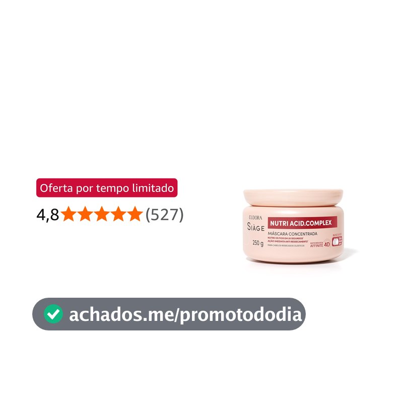 Eudora Siàge Nutri Acid.Complex Máscara Capilar Concentrada 250g