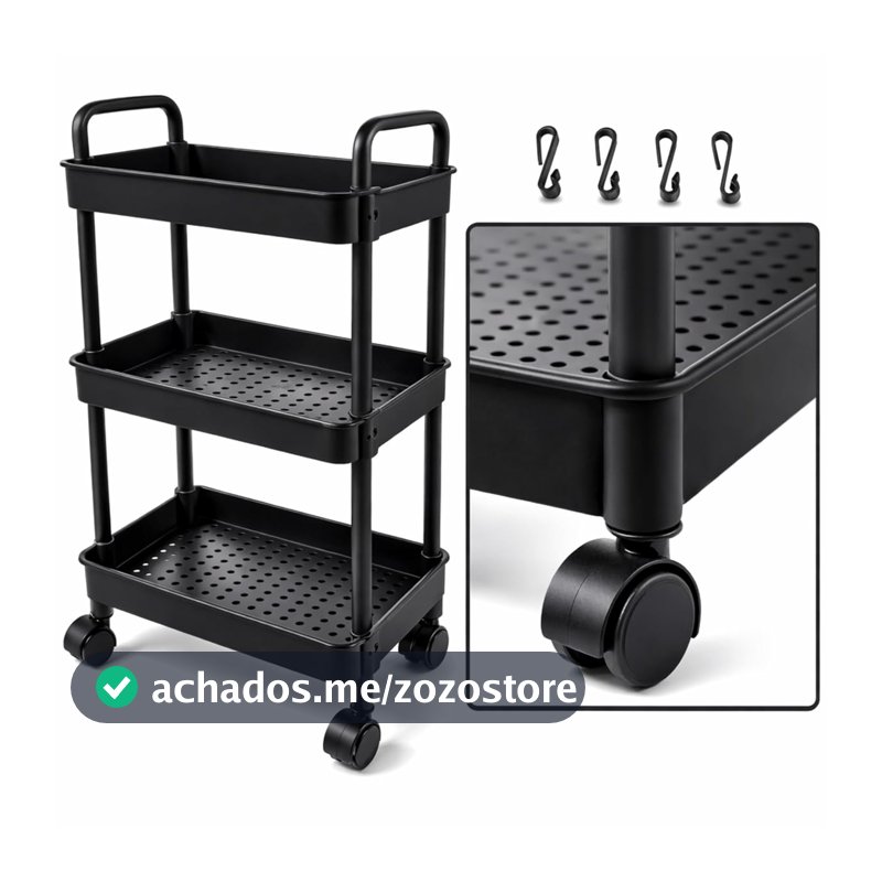 Carrinho Organizador Multiuso 3 Andares