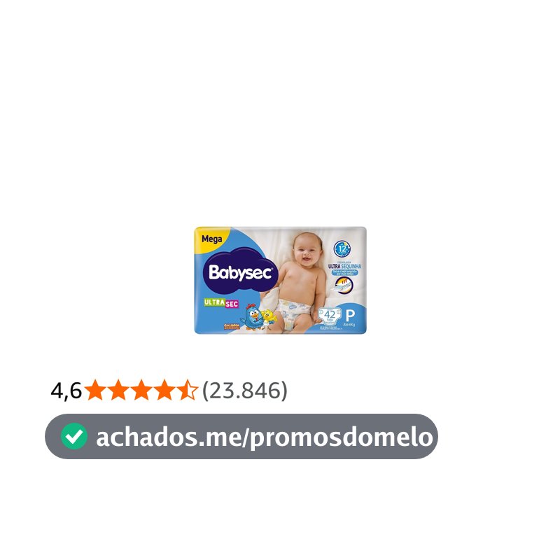 Fraldas Babysec Ultrasec Galinha Pintadinha, P, 42 Unidades