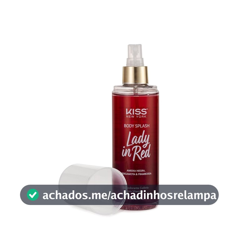 Kiss New York Body Splash Lady in Red - Fragrância Frutal Floral
