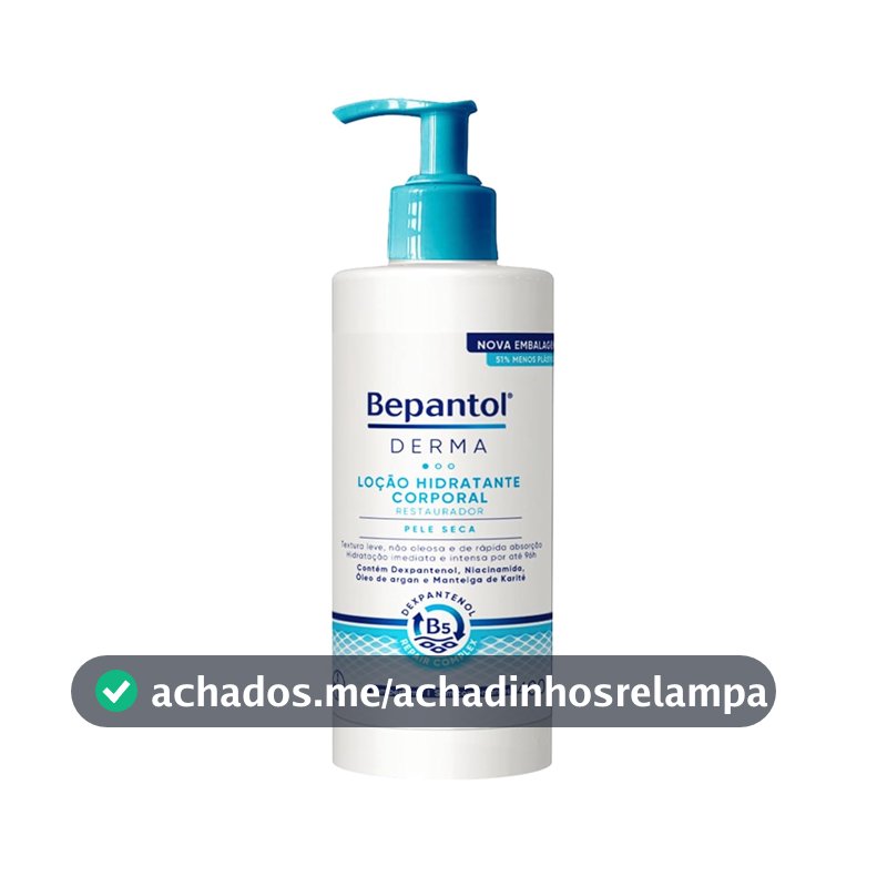 Bepantol Derma Hidratante Corporal Restaurador, Loção para Pele Seca, 400ml