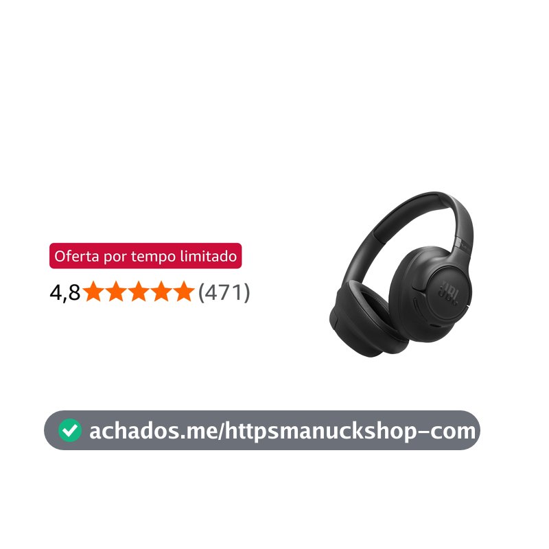 JBL, Fone de Ouvido Bluetooth Over-Ear, Tune 730BT, Sem Fio, Até 76 Horas de Bateria - Preto
