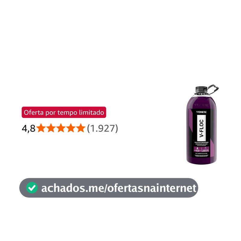 vonixx Shampoo Automotivo Concentrado 1:400 V-floc 3 Litros