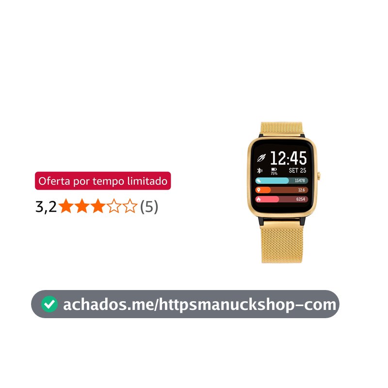 Relógio Mormaii Smartwatch - Dourado - MOLIFEGAF/7D