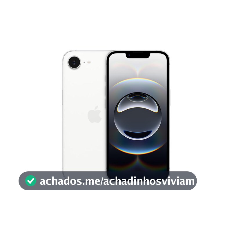 iPhone 16e Apple 128GB, Câmera 48MP, Tela Super Retina XDR 6,1", Branco