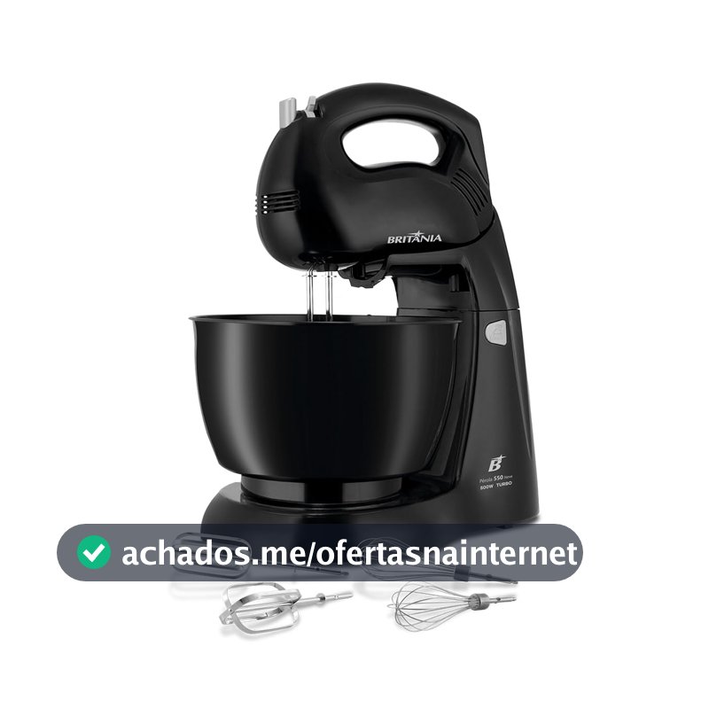 Britânia Batedeira Perola 550 Neve 4,3L 500W 220V Aço inoxidável