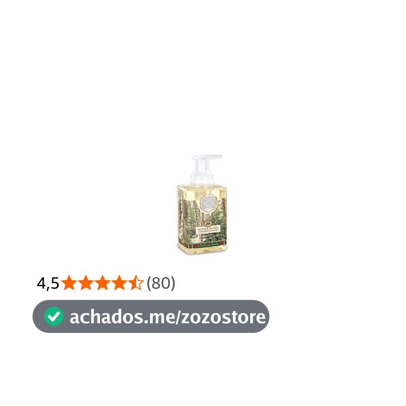 Michel Design Works Sabonete perfumado espumante para as mãos, madeira de inverno