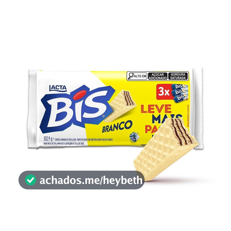 Lacta Bis Laka - Chocolate Branco Kit 3 Unidades 100,8g