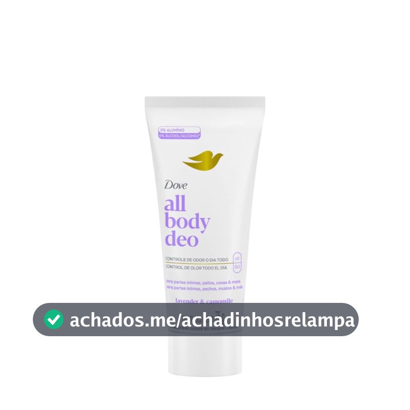 Desodorante Corporal em Creme Dove, Lavanda e Camomila, 75g