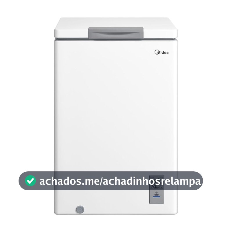 Freezer Horizontal 100L Inverter Bivolt Branco Midea