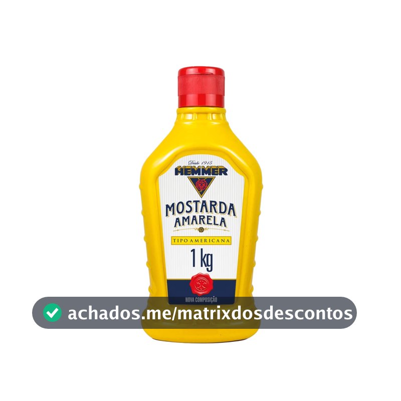 Hemmer Mostarda Amarela Americana Squeeze 1Kg