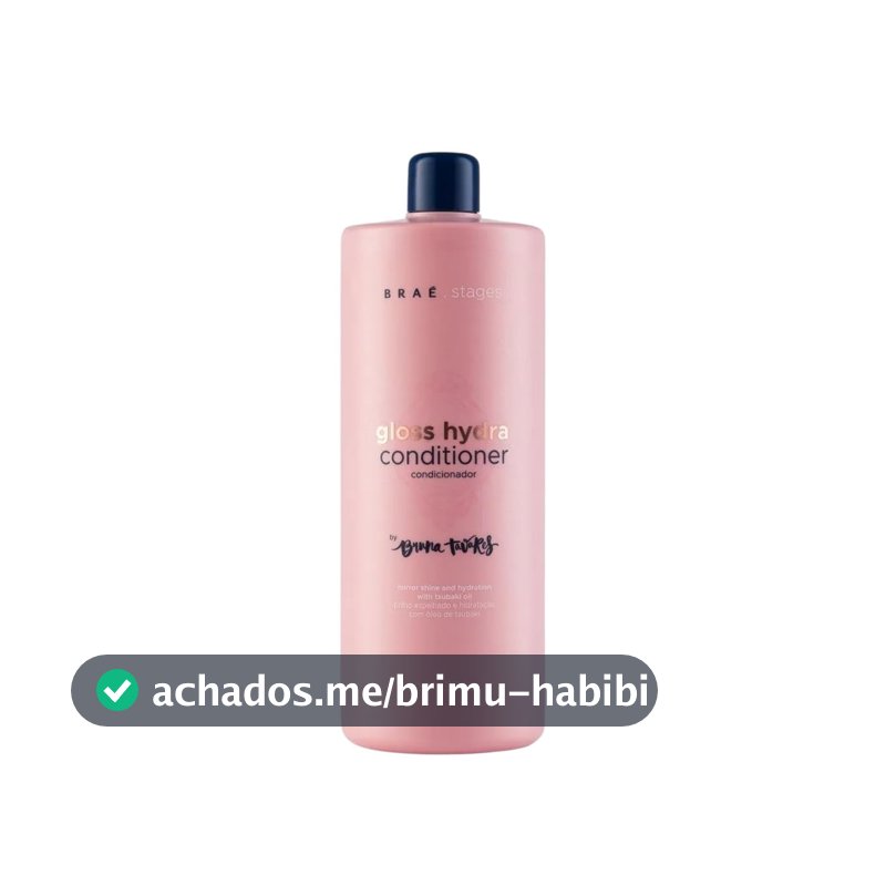 Condicionador Hidratante Braé Stages By Bruna Tavares Gloss Hydra, 1L - Brilho Intenso e Maciez